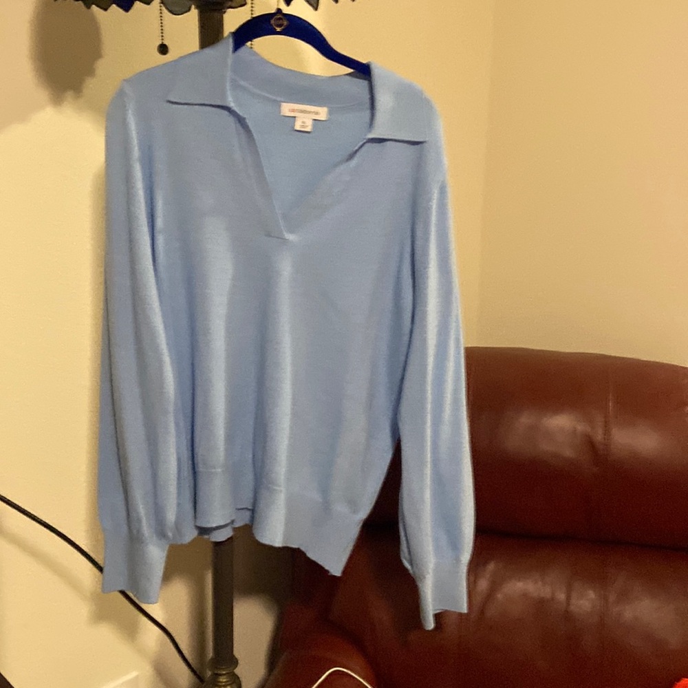 LIZ Claiborne Sky Blue Pullover Sweater, Size XL